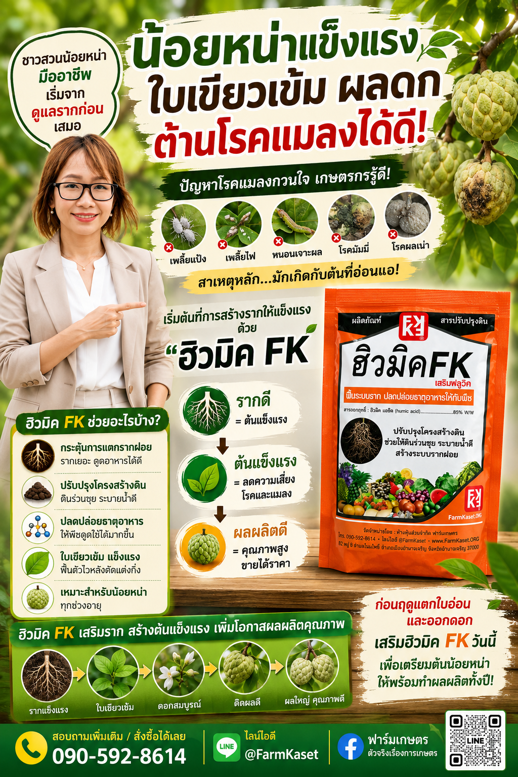 น้อยหน่าเป็นโรคบ่อย…เพราะแมลงเยอะจริงหรือ?