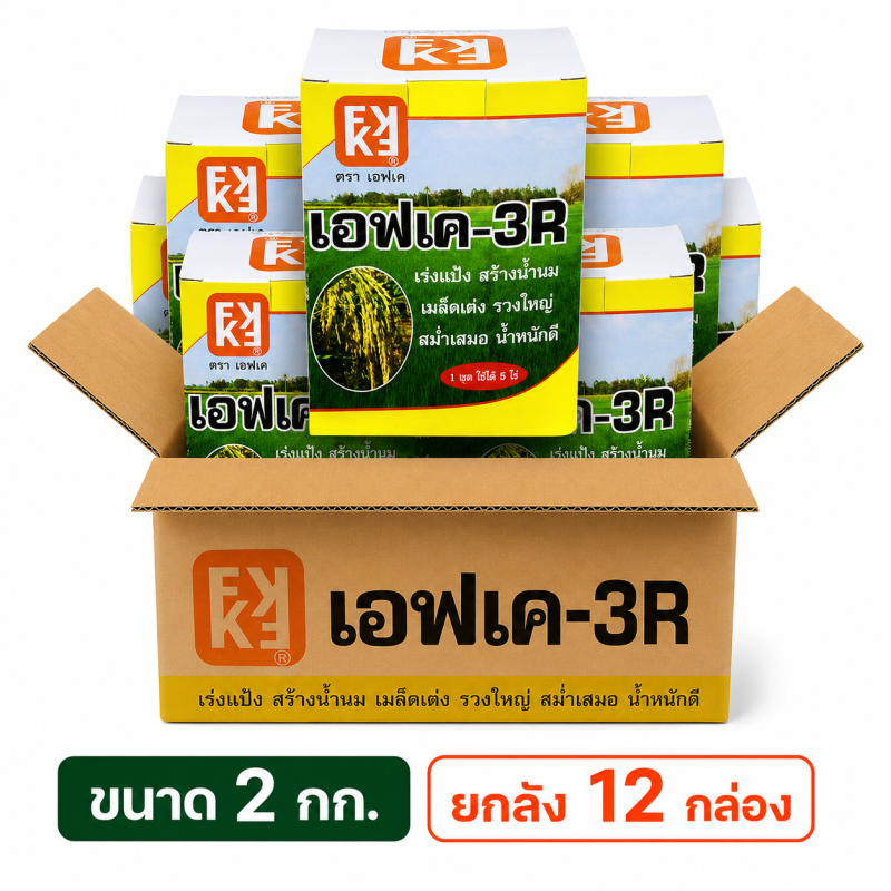 ยกลัง ปุ๋ยทางใบสำหรับนาข้าว FK-3R บรรจุ 2 กก. (12กล่อง)