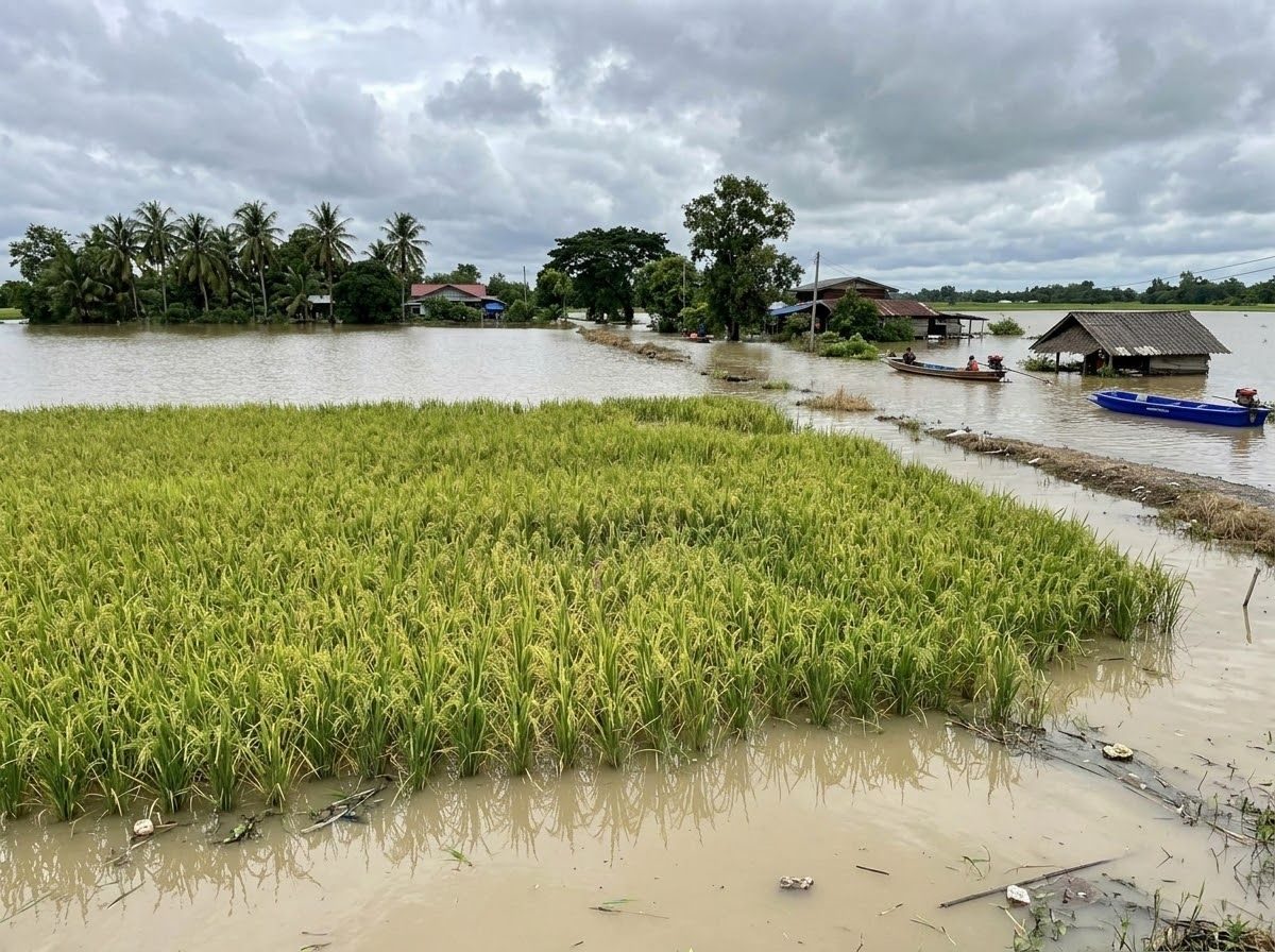 วิกฤตน้ำท่วม 49 จังหวัด จมมิด 1.7 ล้านไร่! กรมส่งเสริมการเกษตร ระดมทีมกู้ซากสวนทุเรียนตะวันออกก่อนยืนต้นตาย — รูปที่ 1